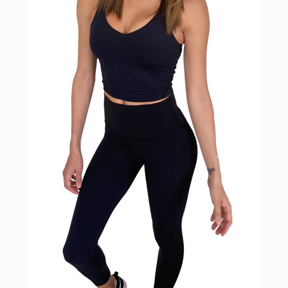 High waist legging in black
